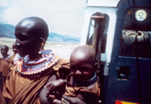 Tanzania -  Masai tribespople near the Serengeti